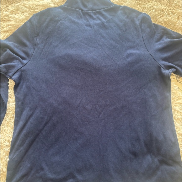 Croft & Barrow Navy Classic Mock Neck Long Sleeve Top XXL Cotton - Picture 8 of 9